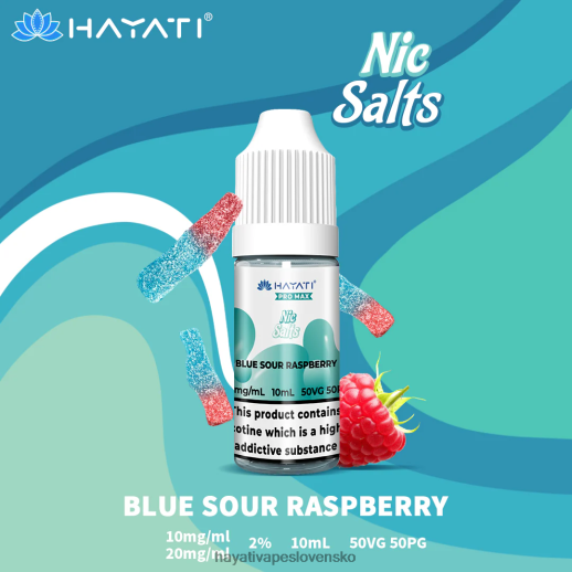 Hayati Pro Max ničivé soli - 042ZXR233 Hayati Vape Slovensko modrá kyslá malina