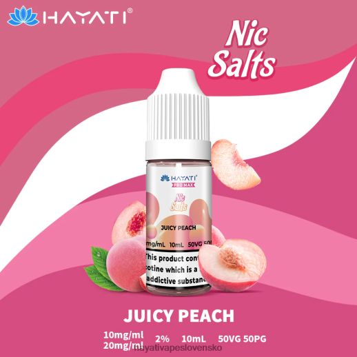 Hayati Pro Max ničivé soli - 042ZXR240 Hayati Flavour Vapes šťavnatá broskyňa