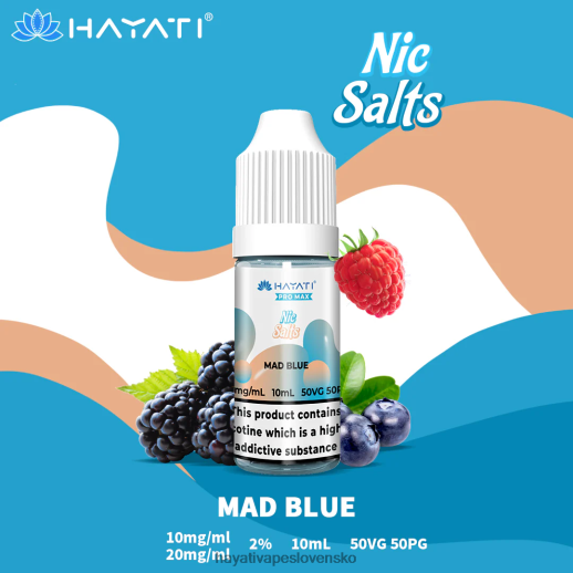 Hayati Pro Max ničivé soli - 042ZXR243 Hayati Vape Slovensko šialená modrá