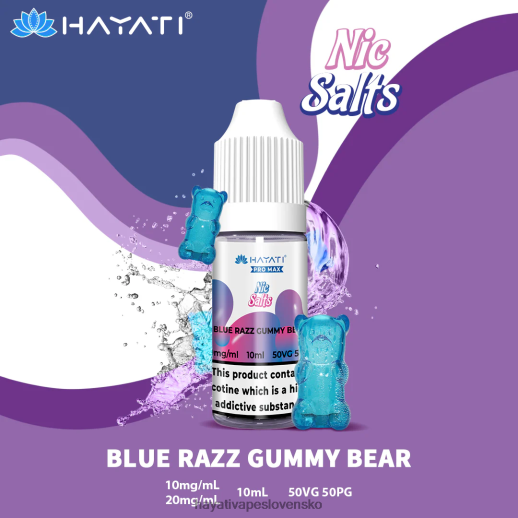 Hayati Pro Max ničivé soli - 042ZXR247 Hayati Vapes Wholesale modrý razz gumený medvedík