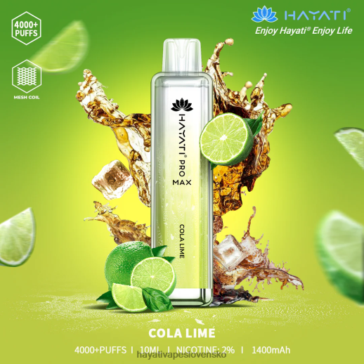 Hayati Pro Max jednorazové - 042ZXR101 Hayati Slovensko cola limetka