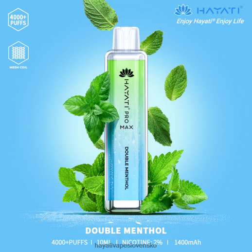 Hayati Pro Max jednorazové - 042ZXR102 Hayati Bratislava dvojitý mentol