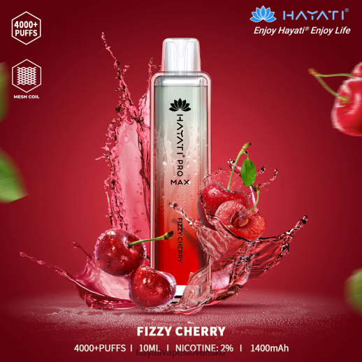 Hayati Pro Max jednorazové - 042ZXR103 Hayati Vape Slovensko šumivá čerešňa