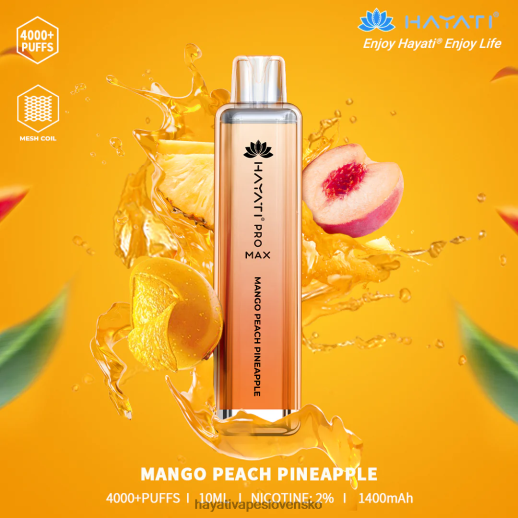 Hayati Pro Max jednorazové - 042ZXR111 Hayati Slovensko mango broskyňa ananás