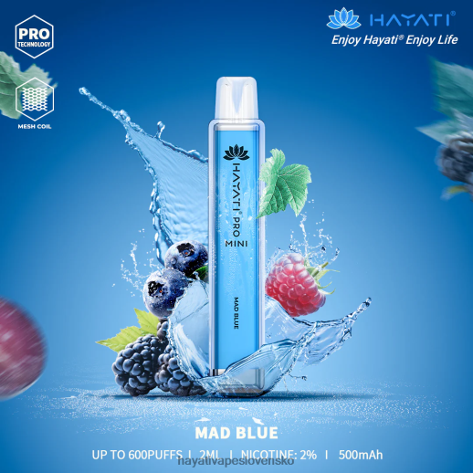 Hayati Pro Mini jednorazové - 042ZXR15 Hayati Vape Flavours šialená modrá