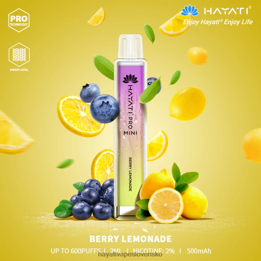 Hayati Pro Mini jednorazové - 042ZXR2 Hayati Bratislava bobuľová limonáda