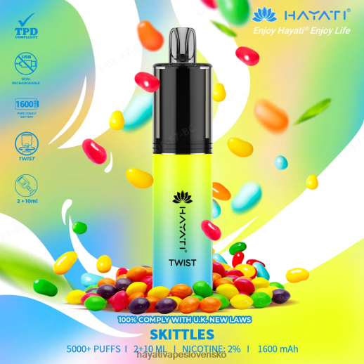 Hayati Twist jednorazové - 042ZXR80 Hayati Flavour Vapes kolky
