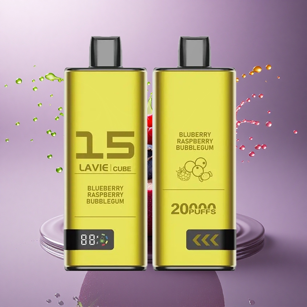 Lavie Cube 20000 Puffs Čučoriedka Malina Bublinková Guma 28ML 5% nikotínu 600mAh