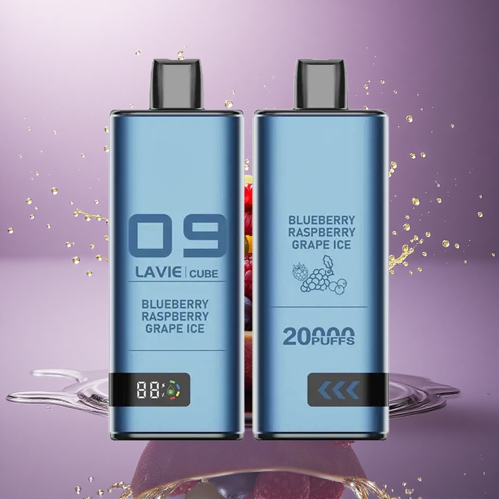Lavie Cube 20000 Puffs Čučoriedka Malina Hroznový ľad 5% nikotín 600mAh
