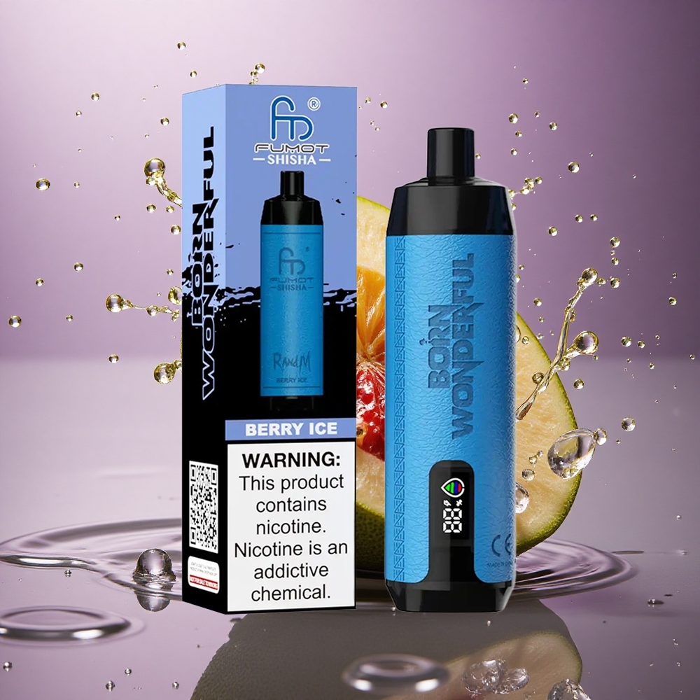 RandM Fumot Shisha 10000 Puffs Bobuľový ľad s 0,5% nikotínu a 850 mAh batériou