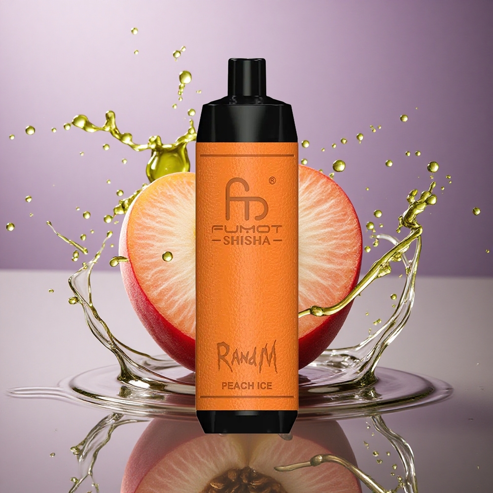 RandM Fumot Shisha 10000 Puffs Broskyňový ľad s 18ml náplňou a 0,5% nikotínu