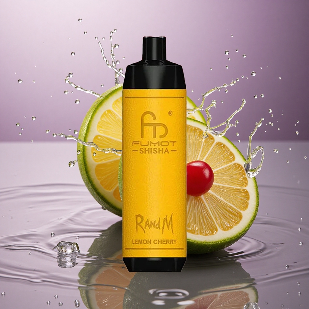 RandM Fumot Shisha 10000 Puffs Citrón Čerešna 18ml 850mAh 0.5% nikotín
