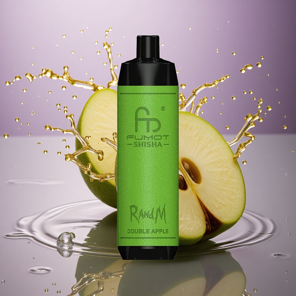 RandM Fumot Shisha 10000 Puffs Dvojité Jablko s 0,5% nikotínu a 850 mAh batériou