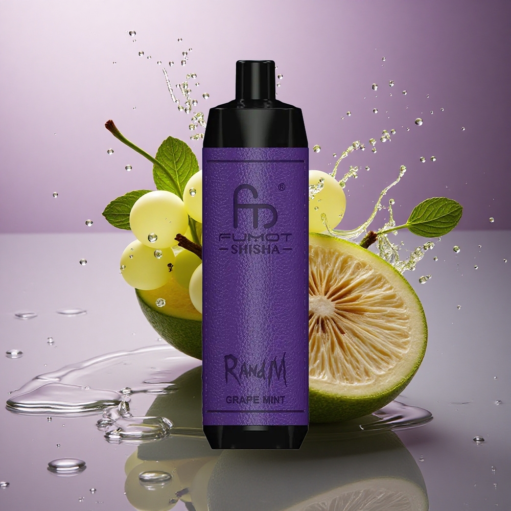 RandM Fumot Shisha 10000 Puffs Hroznová Mätová s 18ml náplňou a 0,5% nikotínu