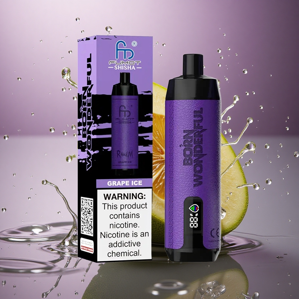 RandM Fumot Shisha 10000 Puffs Hroznový ľad s 0,5% nikotínu a 850 mAh