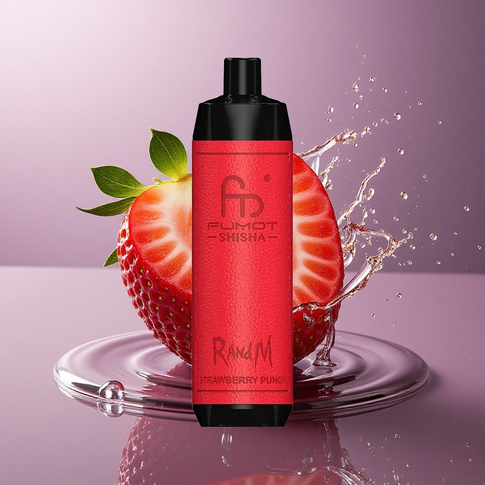 RandM Fumot Shisha 10000 Puffs Jahodový Punč s 18ml náplňou a 0,5% nikotínu