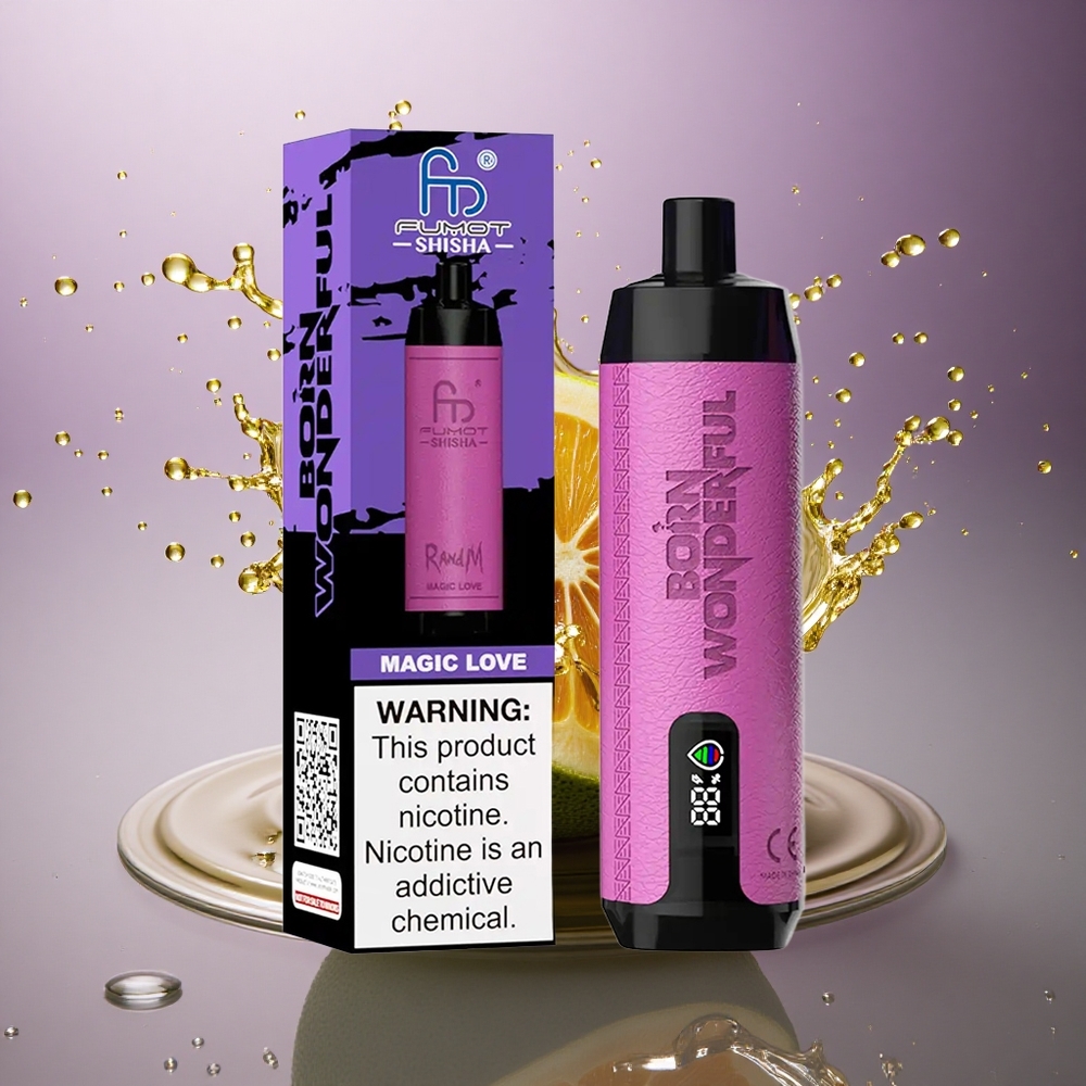 RandM Fumot Shisha 10000 Puffs Kúzlo Lásky LED Typ-C 0,5% nikotínu