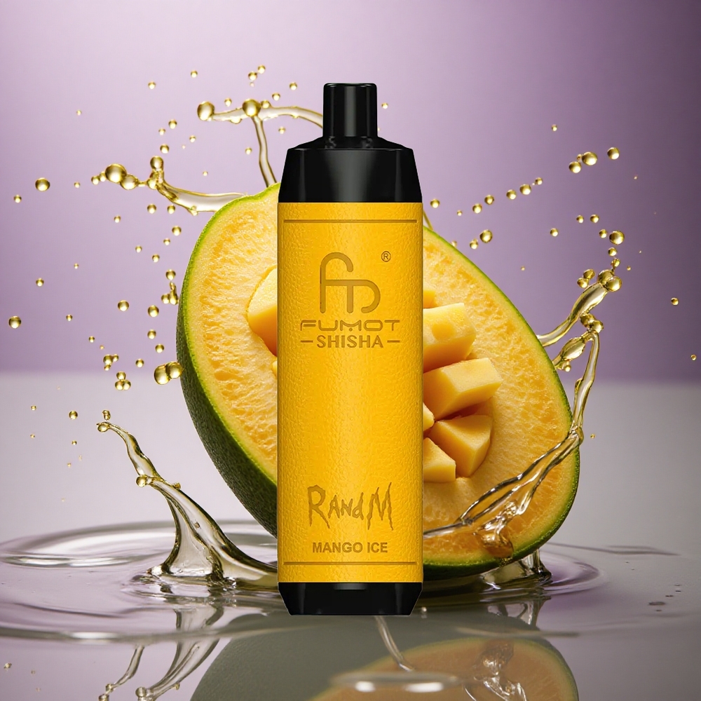 RandM Fumot Shisha 10000 Puffs Mango Ľadová s 18ml a 0,5% nikotínu