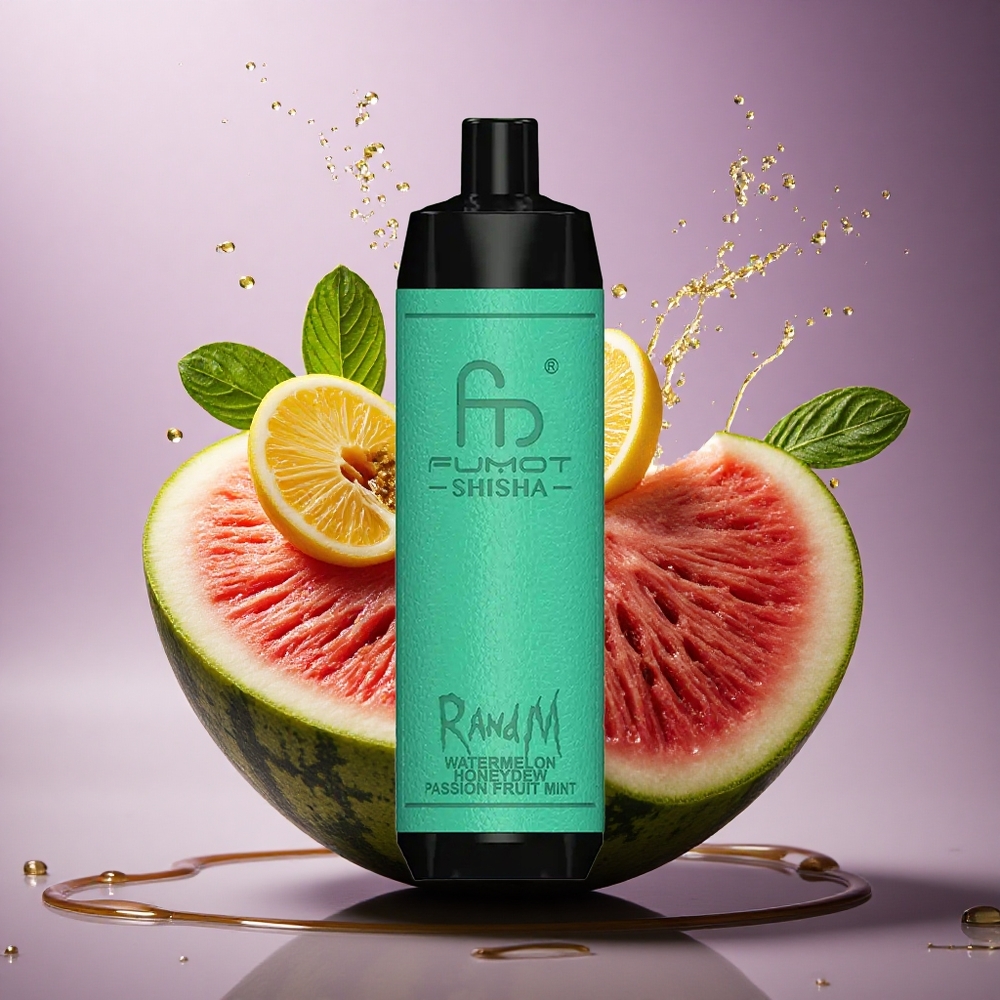 RandM Fumot Shisha 10000 Puffs Vodný melón Medový melón Marakuja Mäta Typ-C 850 mAh