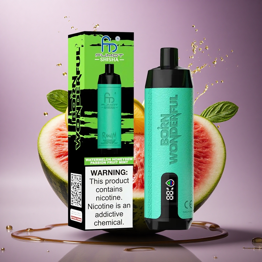 RandM Fumot Shisha 10000 Puffs Vodný melón Medový melón Marakuja Mäta Typ-C 850 mAh