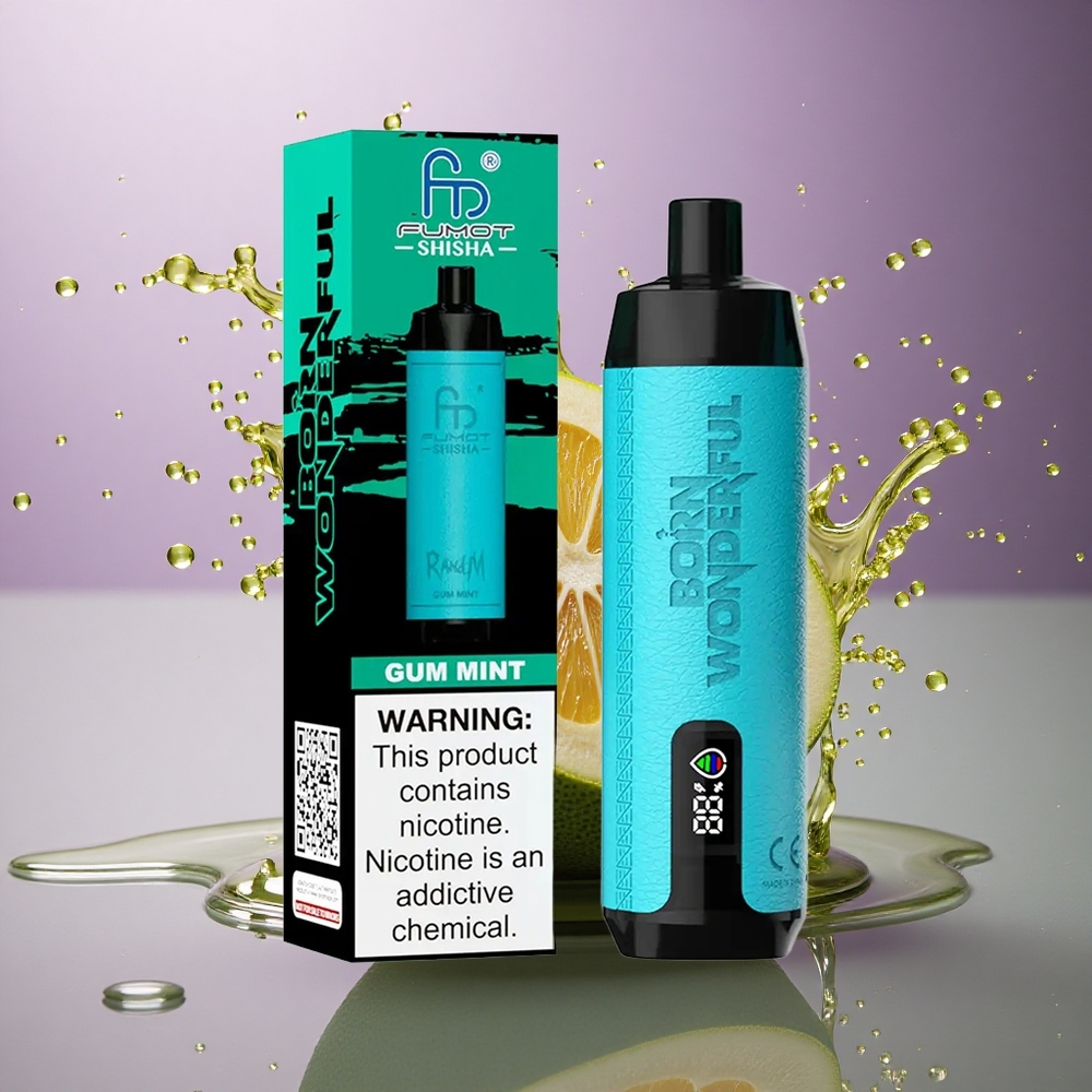 RandM Fumot Shisha 10000 Puffs Žuvačková Mätová s 18ml náplňou a 850 mAh batériou