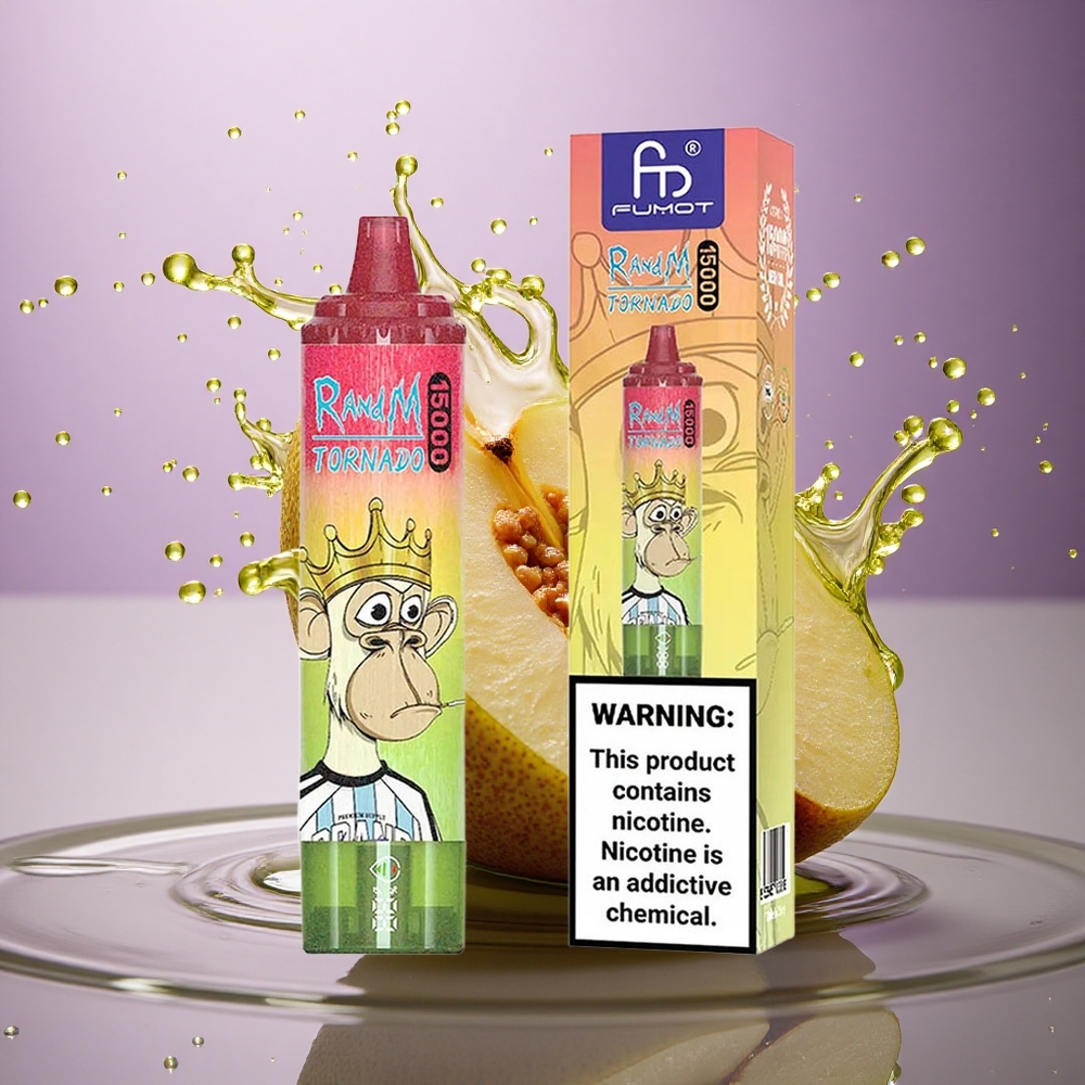 RandM Fumot Tornado 15000 Puffs Jablko Broskyňa Hruška 25ml 850mAh Mesh