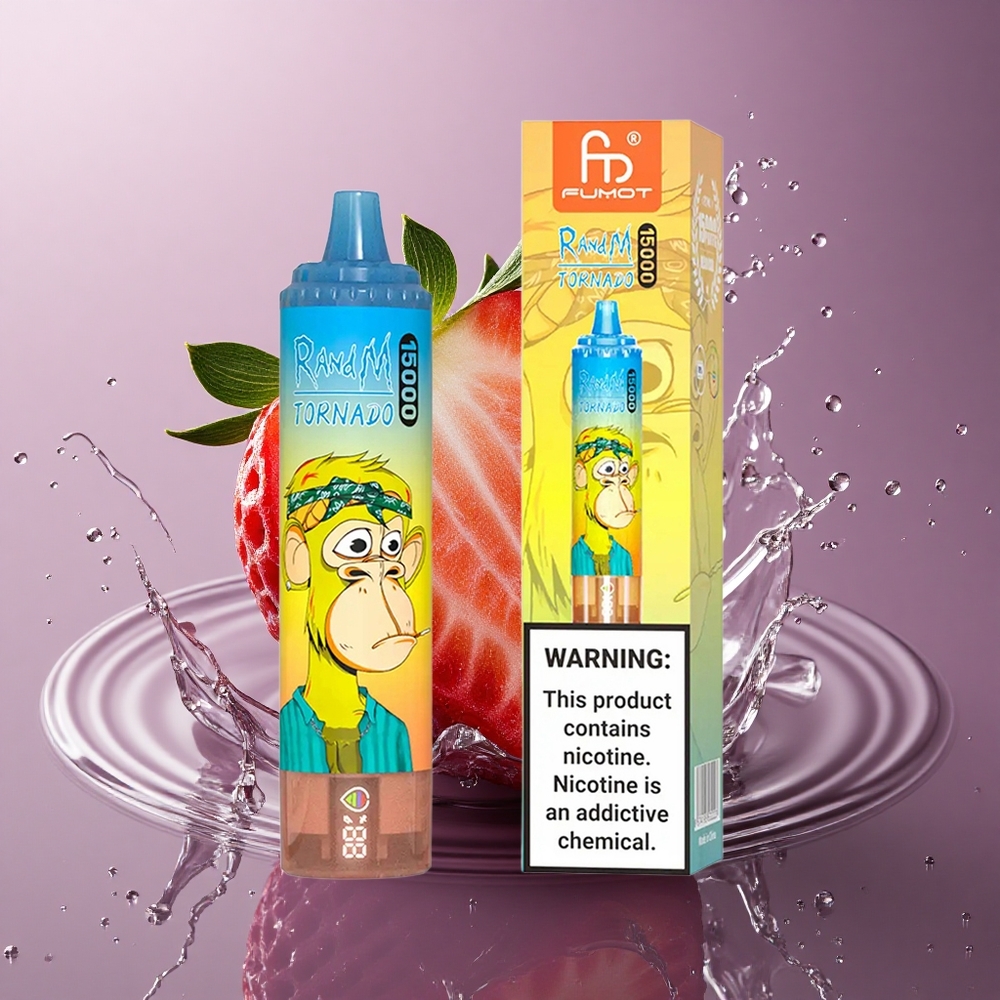 RandM Fumot Tornado 15000 Puffs Jahoda 25ml 850mAh Mesh