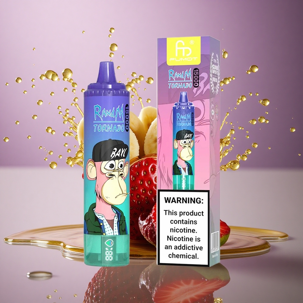 RandM Fumot Tornado 15000 Puffs Jahoda Banán 25ml 850mAh