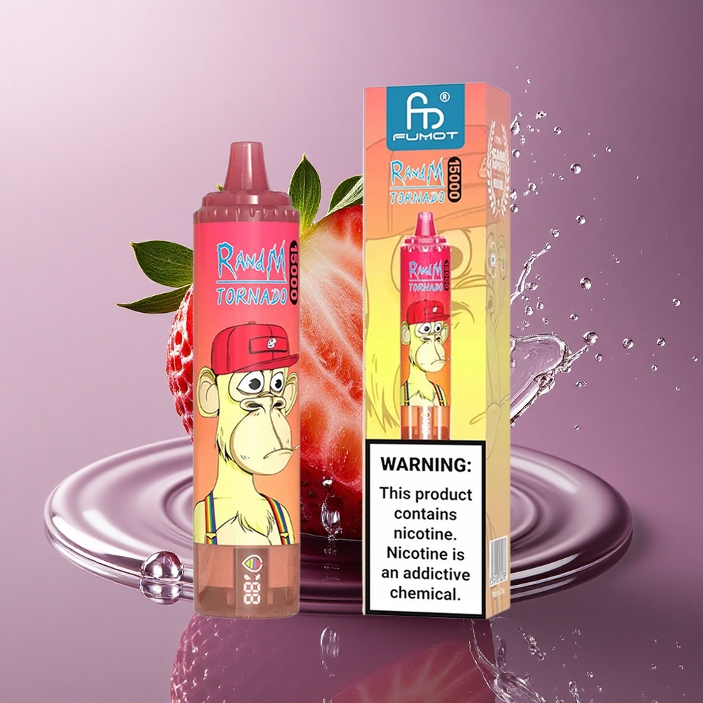 RandM Fumot Tornado 15000 Puffs Jahoda Red Bull 25ml 850mAh Mesh