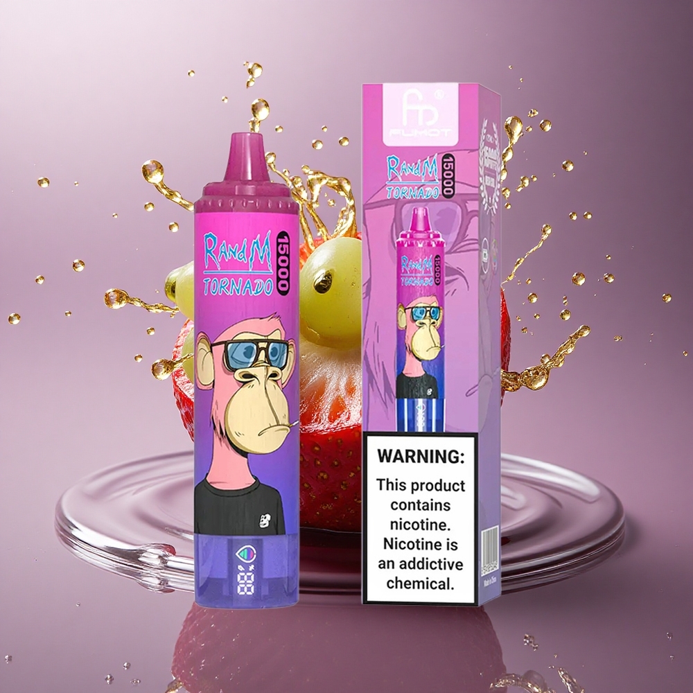 RandM Fumot Tornado 15000 Puffs Jahodovo-Hroznový Typ-C 850mAh