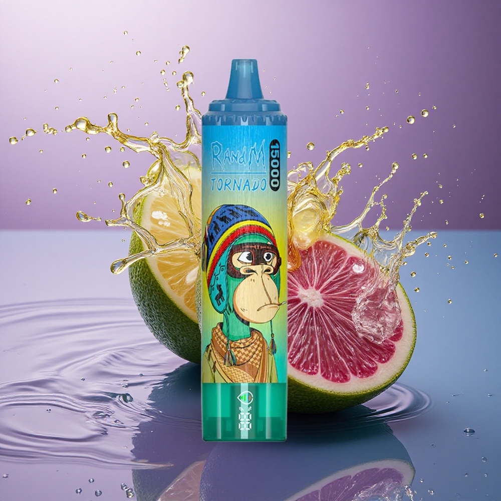 RandM Fumot Tornado 15000 Puffs Modrá Malina Limonáda 850mAh Mesh