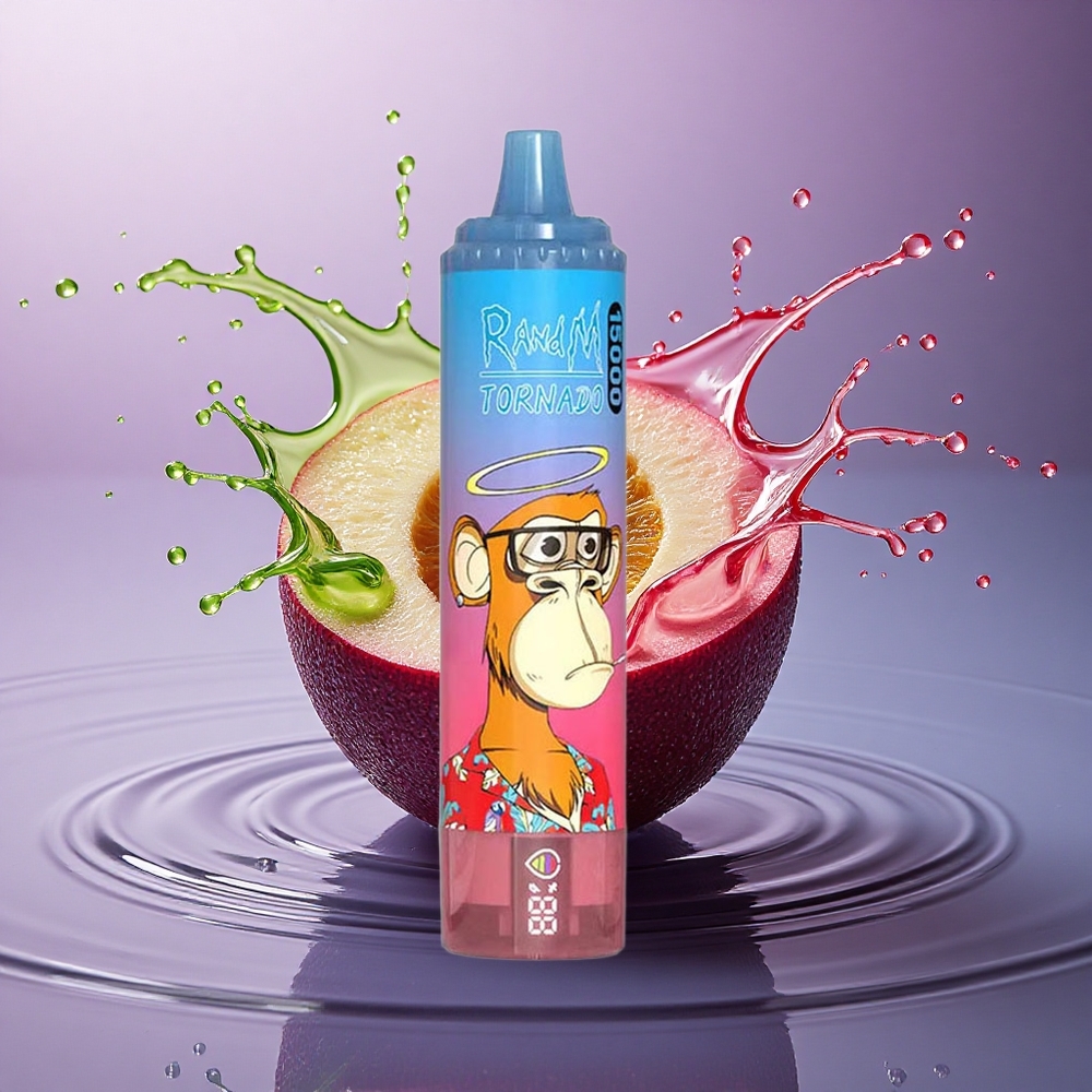 RandM Fumot Tornado 15000 Puffs Modrý Malinový Čerešňový 850mAh Mesh