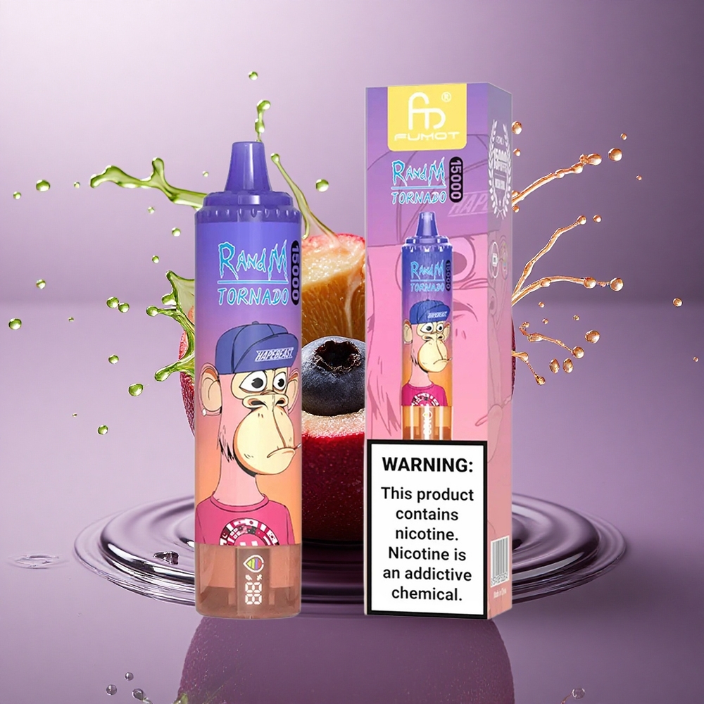 RandM Fumot Tornado 15000 Puffs Čučoriedka Višňa Brusnica s 25ml a 0,9 Ohm Mesh