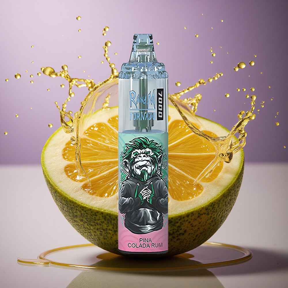 RandM Fumot Tornado 7000 Puffs Ananásový Rum s Mriežkovou Cievkou a 850 mAh Batériou