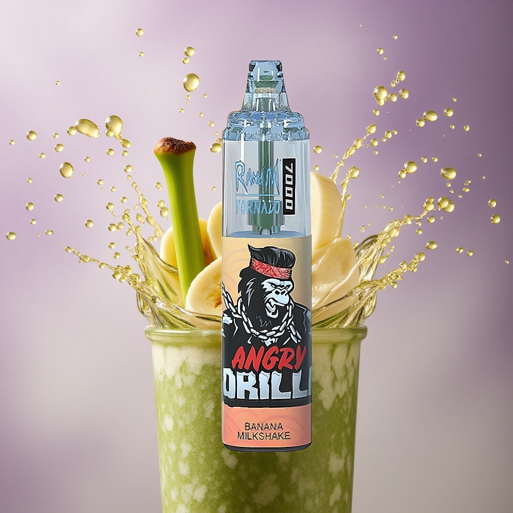 RandM Fumot Tornado 7000 Puffs Banánový Milkshake s 5% nikotínu a 850 mAh batériou