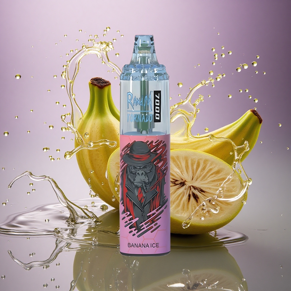 RandM Fumot Tornado 7000 Puffs Banánový ľad s 850 mAh batériou a 14 ml náplňou