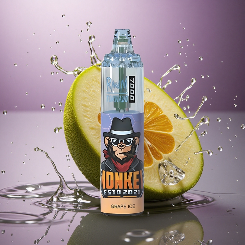 RandM Fumot Tornado 7000 Puffs Hroznový ľad s 5% nikotínu a 850 mAh batériou