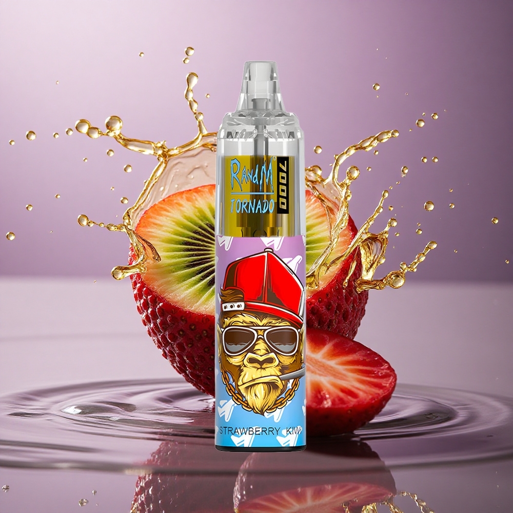 RandM Fumot Tornado 7000 Puffs Jahoda Kiwi Typ-C 850 mAh