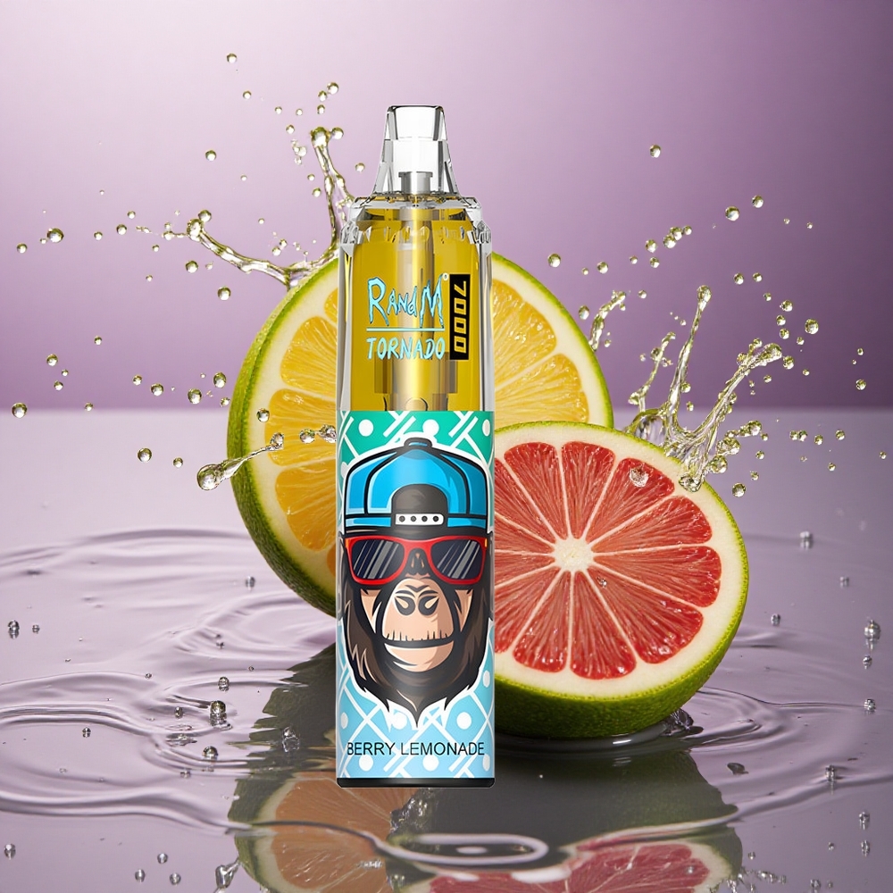 RandM Fumot Tornado 7000 Puffs Jahodová Limonáda s 850 mAh a Mesh Cievkou