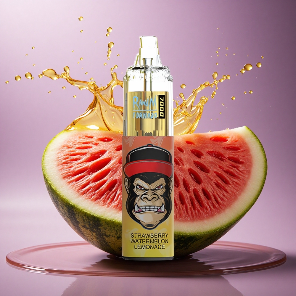 RandM Fumot Tornado 7000 Puffs Jahodový Melónový Limonádový 850mAh 5% Nicotine Mesh Coil