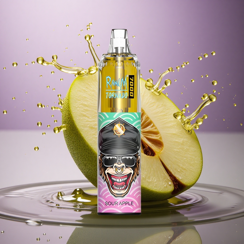 RandM Fumot Tornado 7000 Puffs Kyslé Jablko 14ML 850mAh