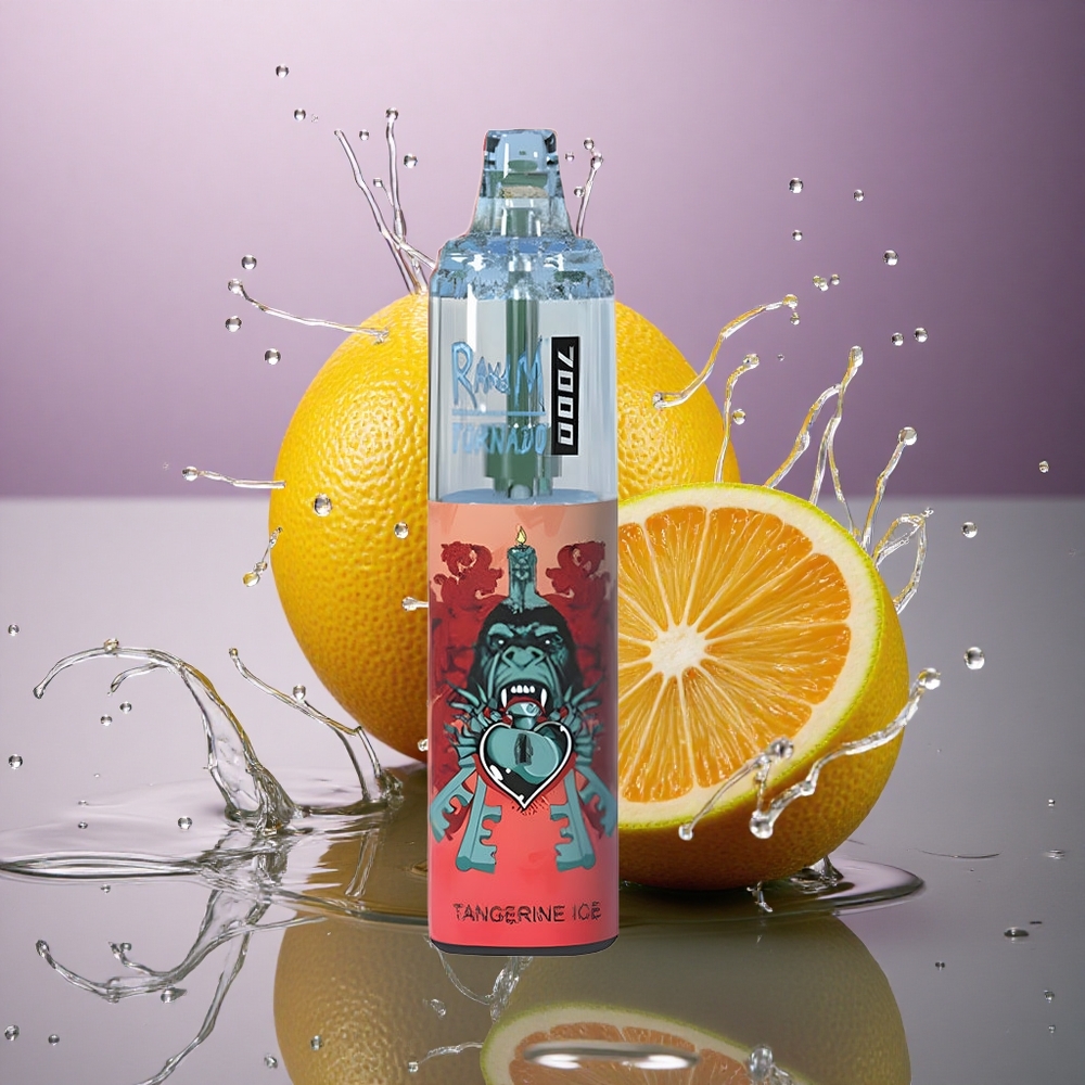 RandM Fumot Tornado 7000 Puffs Mandarínkový ľad s 850 mAh a nastaviteľným vzduchom
