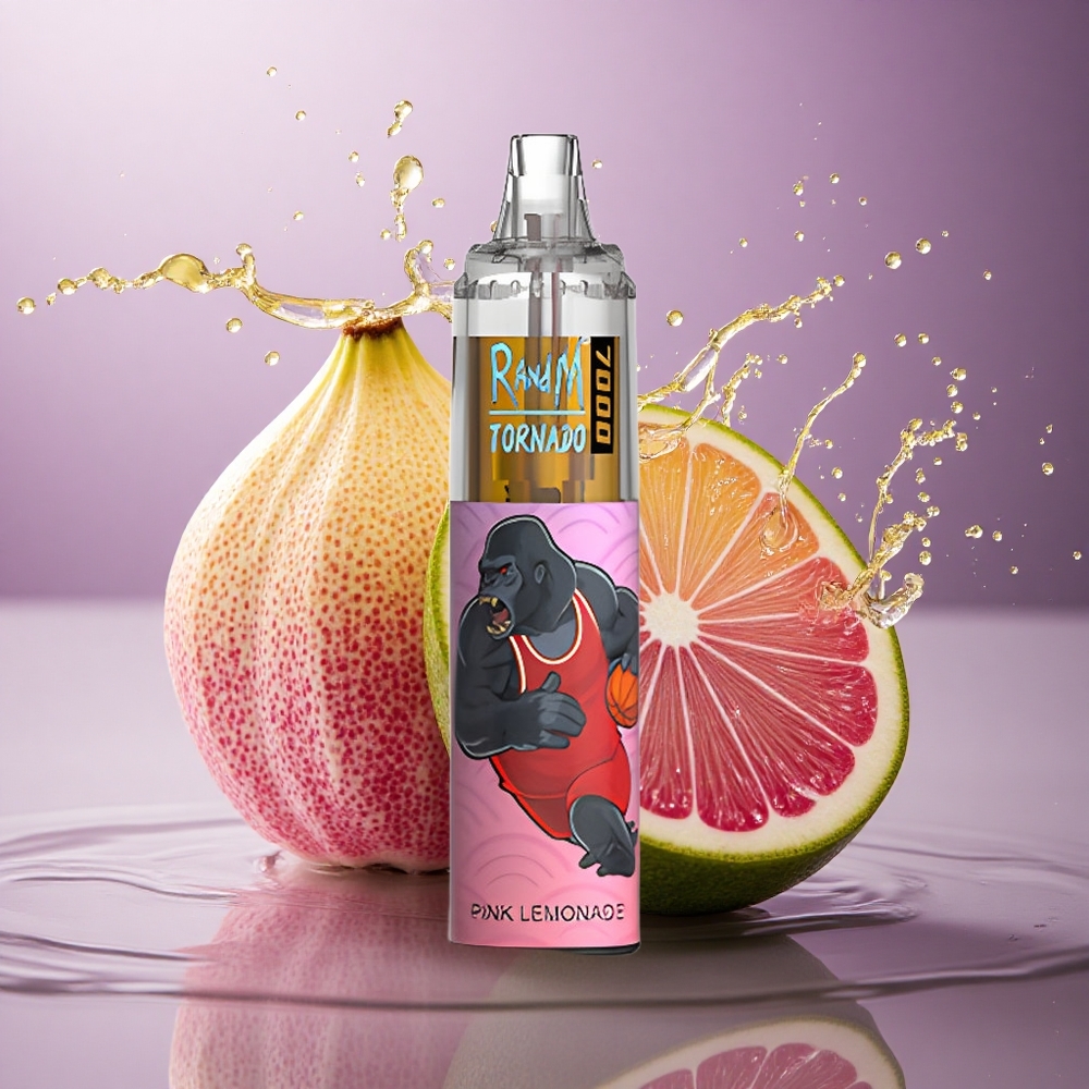 RandM Fumot Tornado 7000 Puffs Ružová Limonáda s 5% nikotínu a 850 mAh batériou