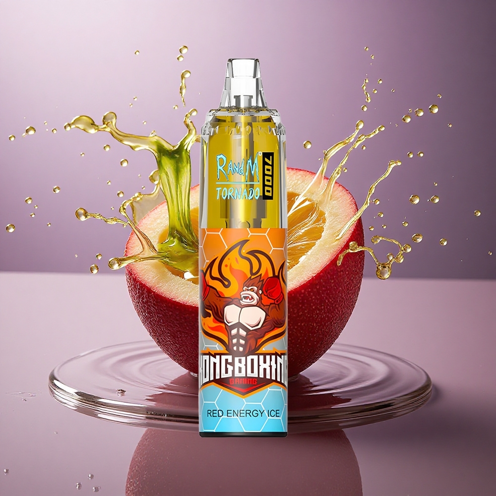RandM Fumot Tornado 7000 Puffs Červená Energia Ľadová s 850 mAh a 5% nikotínu