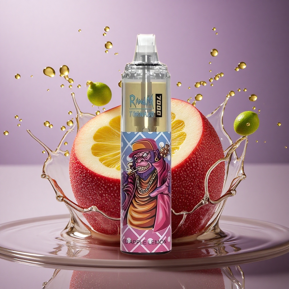 RandM Fumot Tornado 7000 Puffs Červené Jablko Citrón 850 mAh Mesh