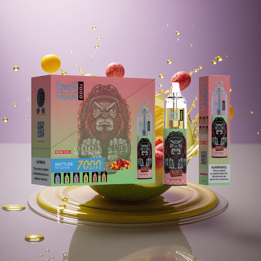 RandM Fumot Tornado 7000 Puffs Škittles Typ-C 850 mAh 14 ml