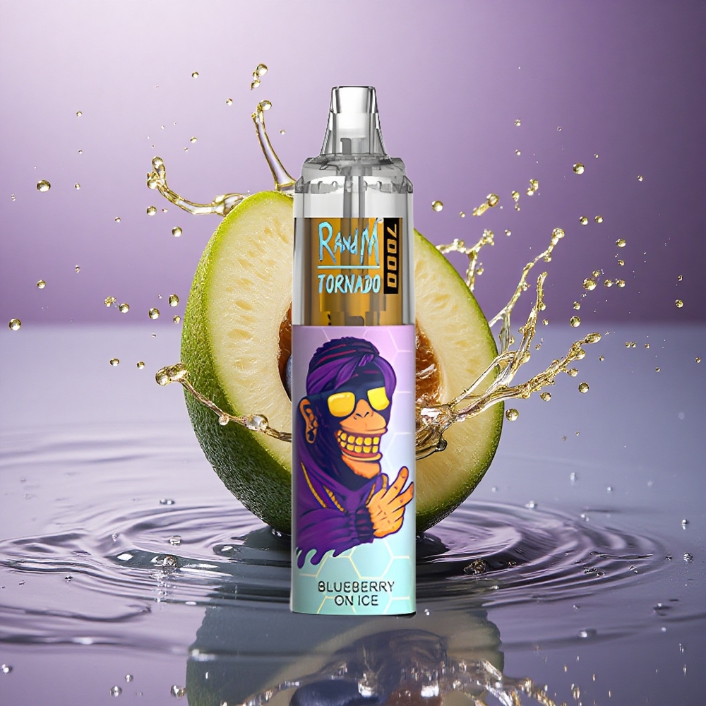 RandM Fumot Tornado 7000 Puffs Čučoriedka na ľade s 850 mAh a 5% nikotínu