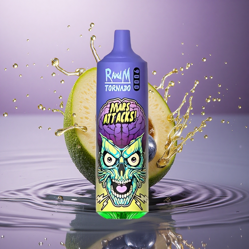 RandM Fumot Tornado 9000 Puffs Borovnicový ľad s 18 mL a 850 mAh Batériou