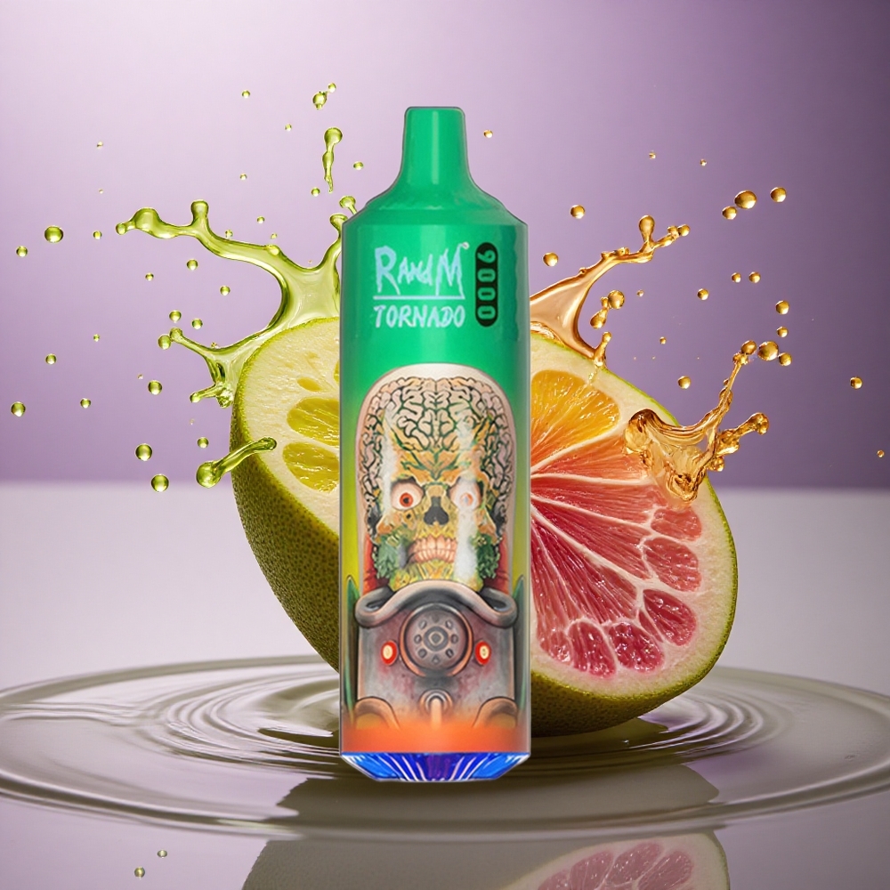 RandM Fumot Tornado 9000 Puffs Dúhové Cukríky s 18 mL Tekutiny a 850 mAh Batériou