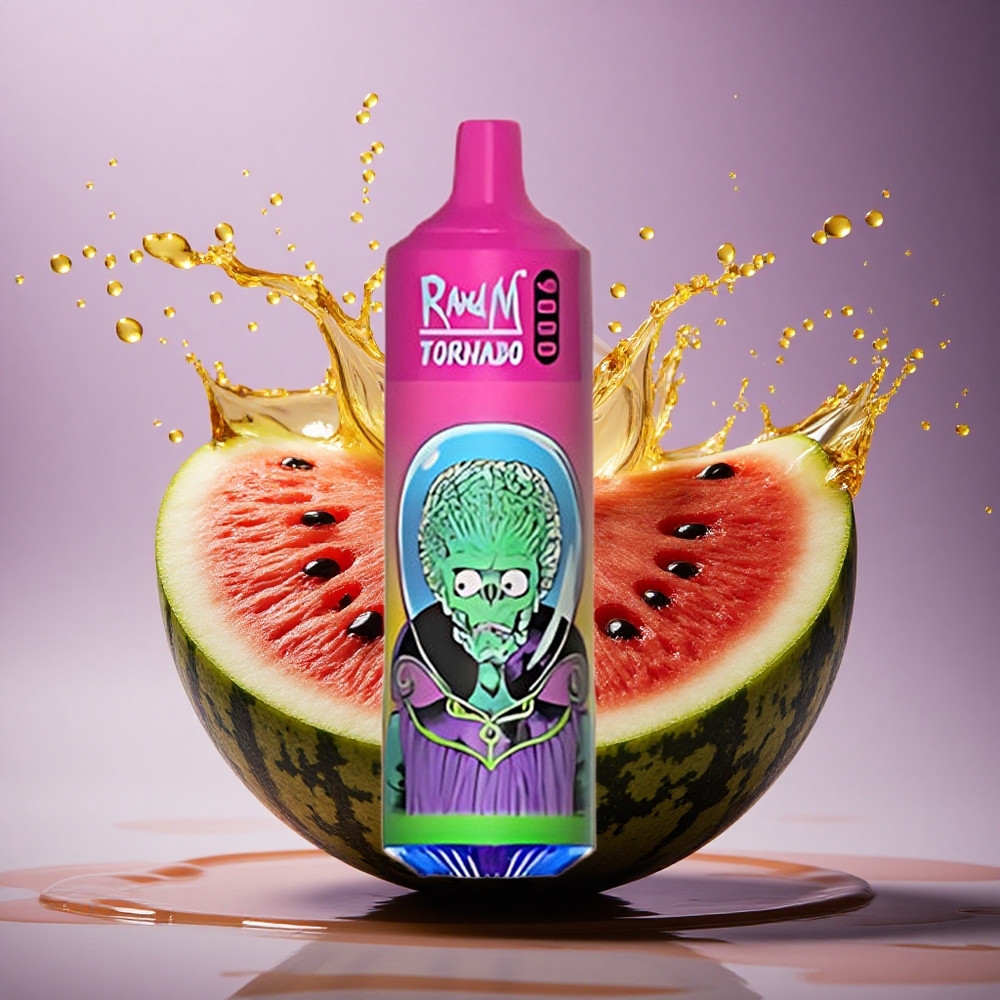 RandM Fumot Tornado 9000 Puffs Melónová Bublinková Žuvačka s 18 mL a 850 mAh Batériou